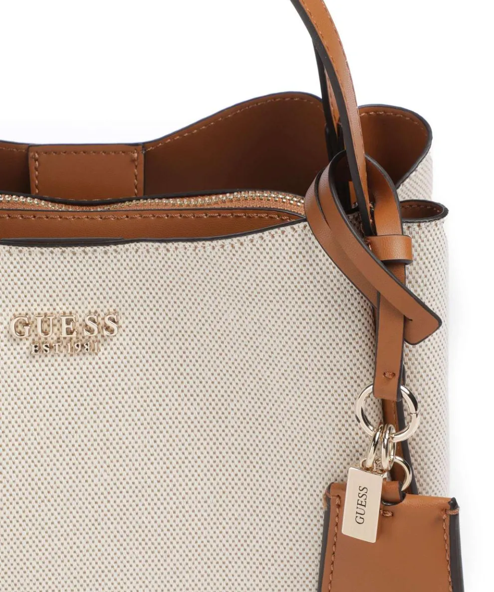 Nicolette Handbag fabric, polyurethane ivory/brown