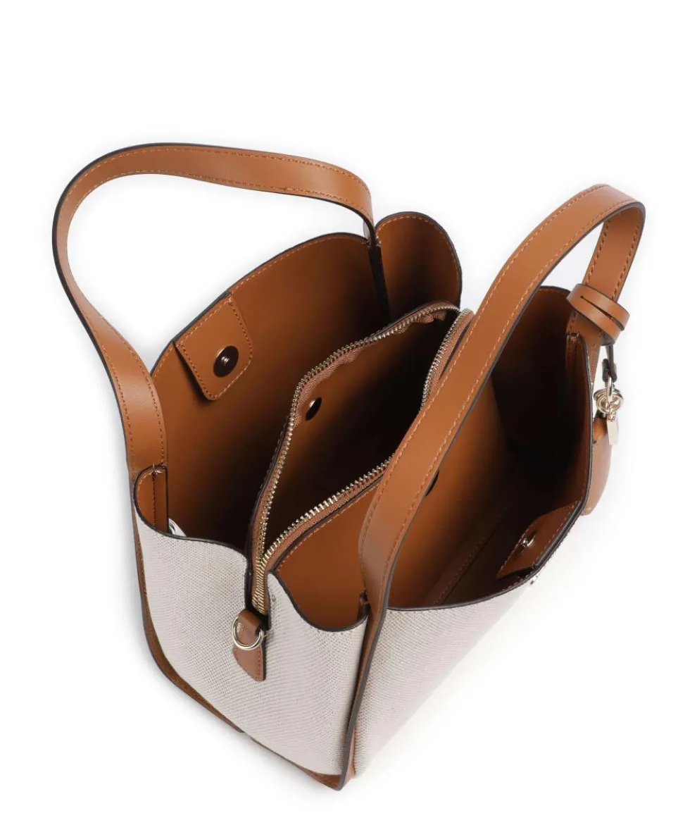 Nicolette Handbag fabric, polyurethane ivory/brown