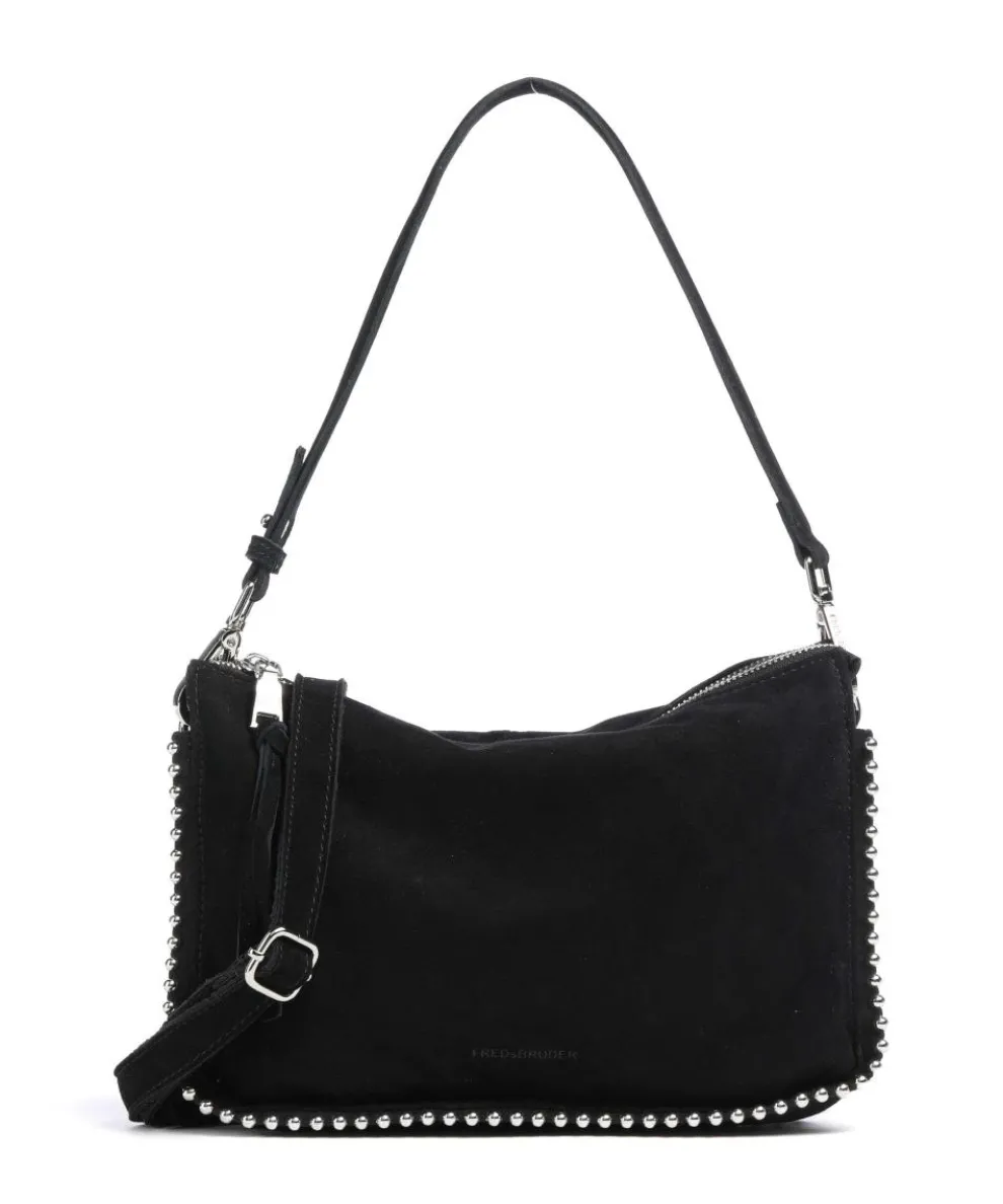 All About Beads Shoulder bag brushed leather black