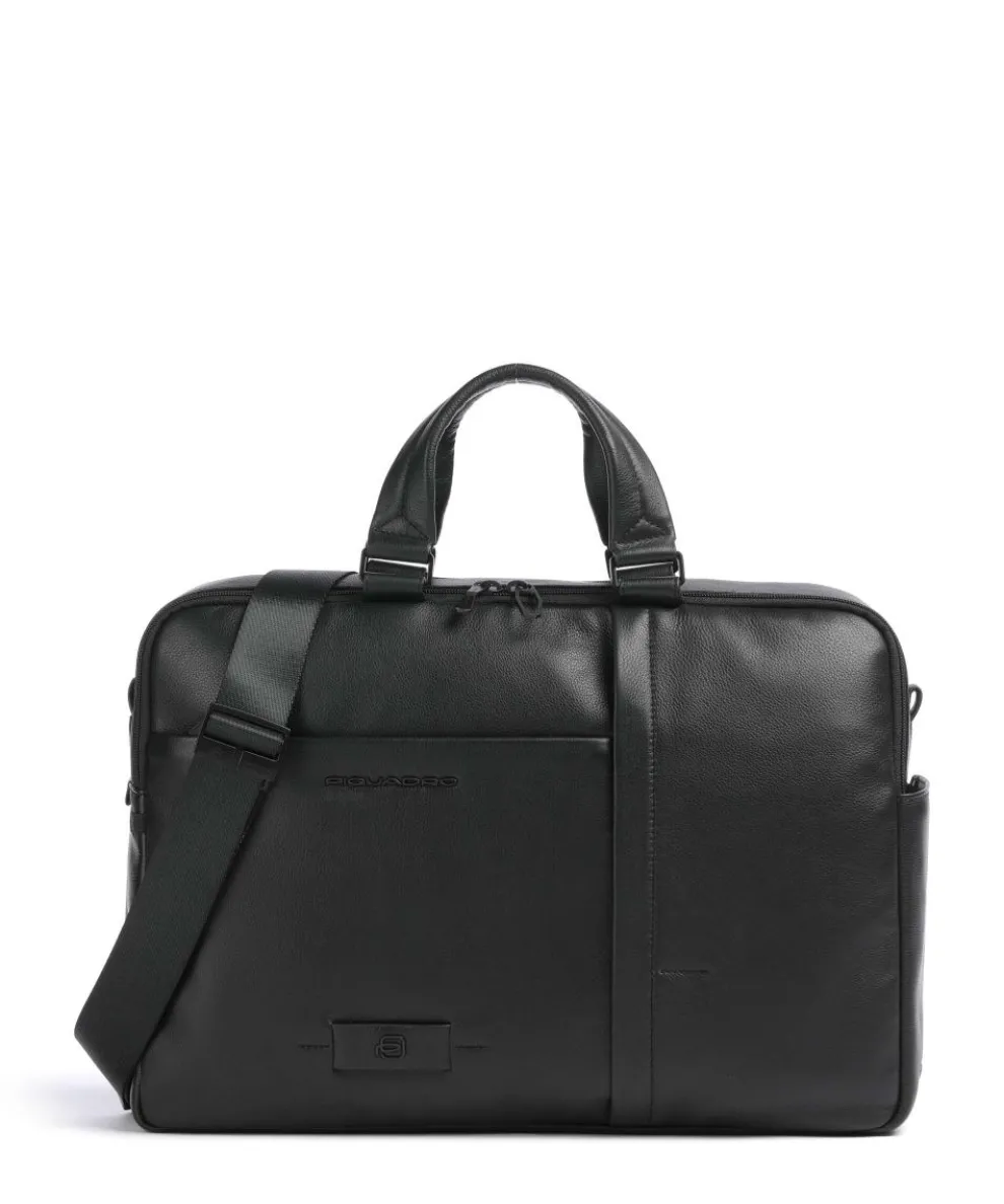 W137 Briefcase 16″ fine grain cow leather black