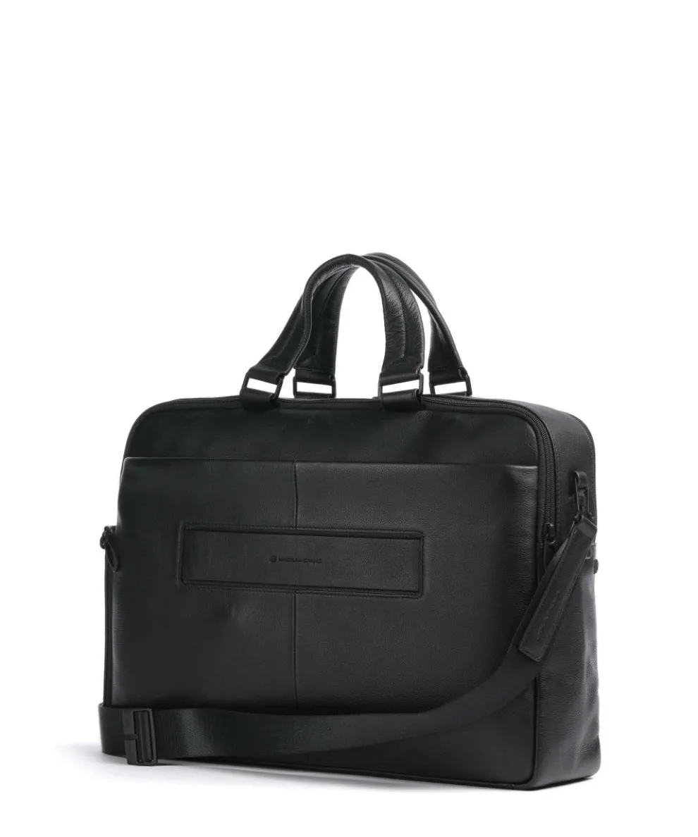 W137 Briefcase 16″ fine grain cow leather black