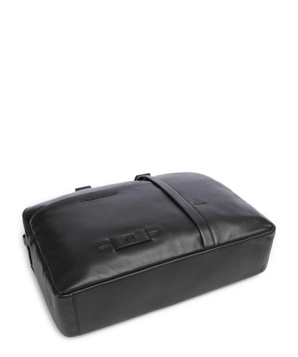 W137 Briefcase 16″ fine grain cow leather black