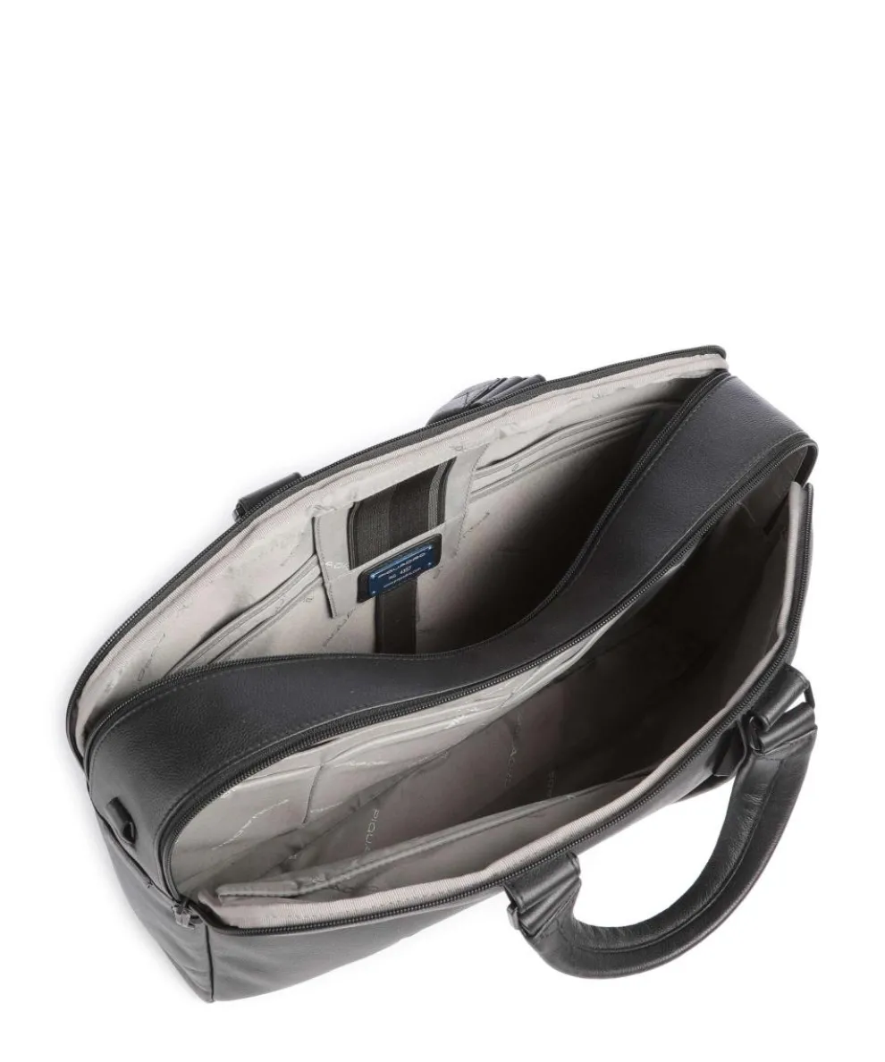 W137 Briefcase 16″ fine grain cow leather black