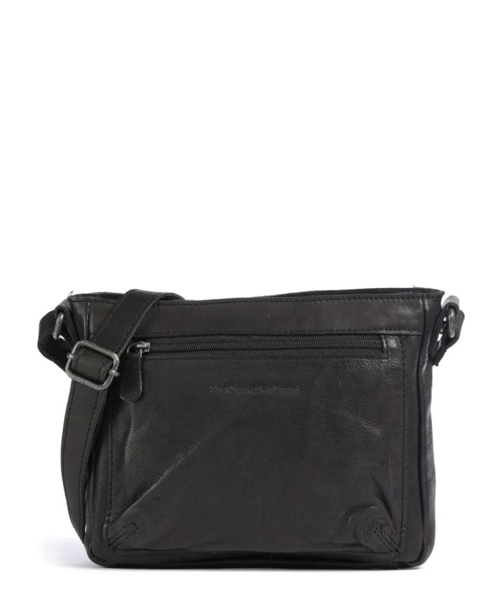 Washed Waxed Cow Aston Crossbody bag grained cow leather black