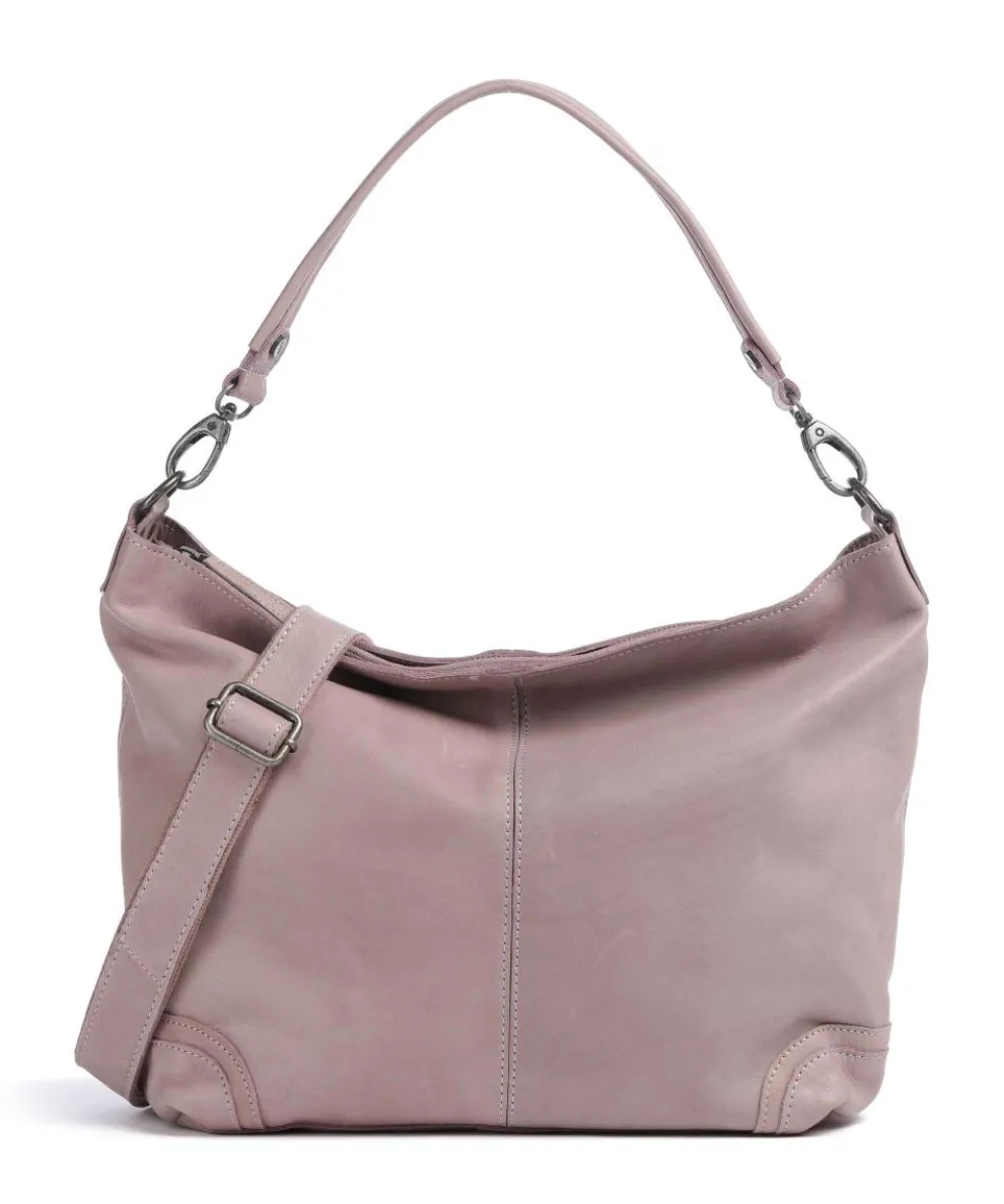 Washed Waxed Cow Bolivia Hobo bag pull-up cow leather lavender