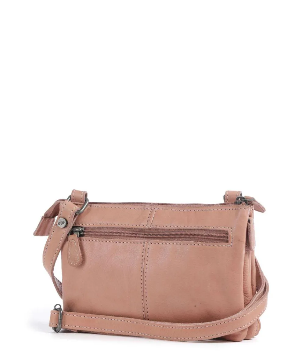 Washed Waxed Cow Osaka Crossbody bag grained cow leather antique pink