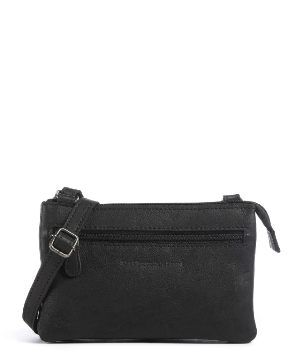 Washed Waxed Cow Osaka Crossbody bag grained cow leather black