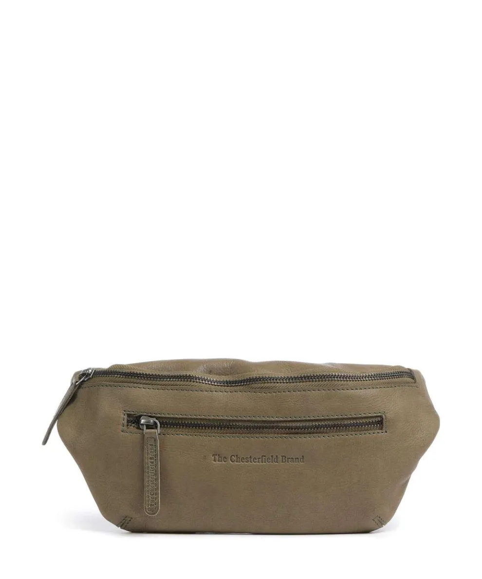 Washed Waxed Cow Severo Fanny pack grained cow leather olive-green