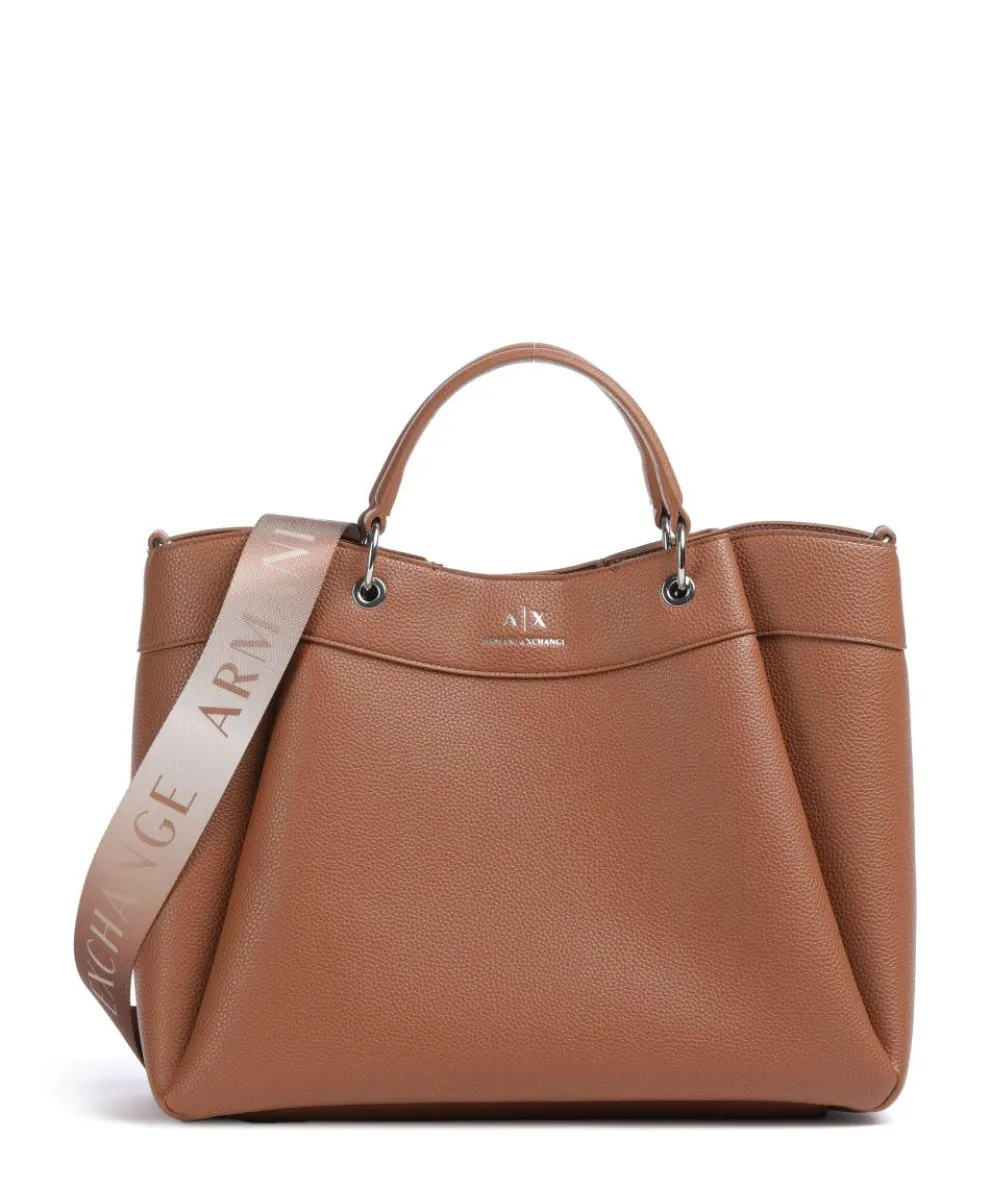 Wave L Handbag imitation leather brown