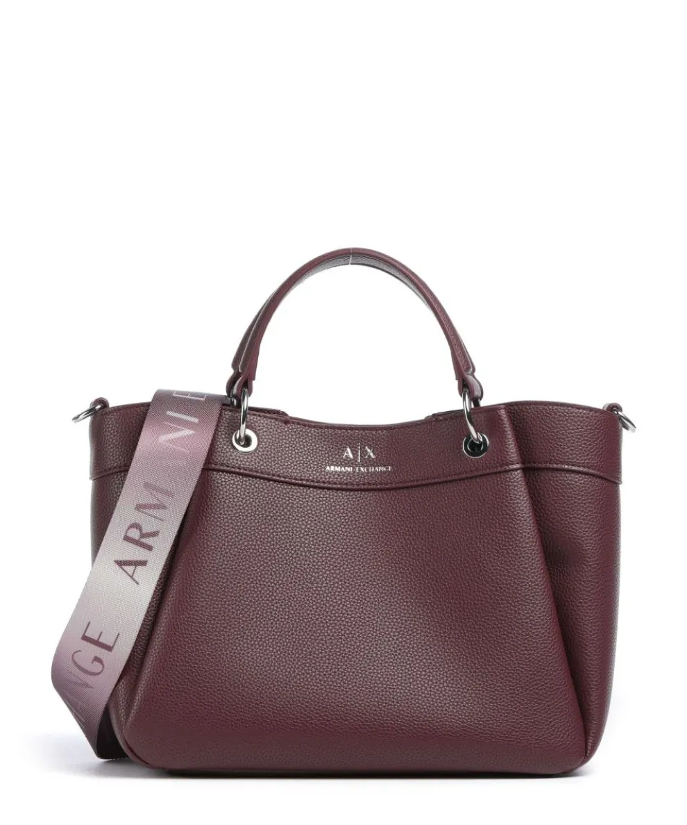 Wave M Handbag imitation leather wine