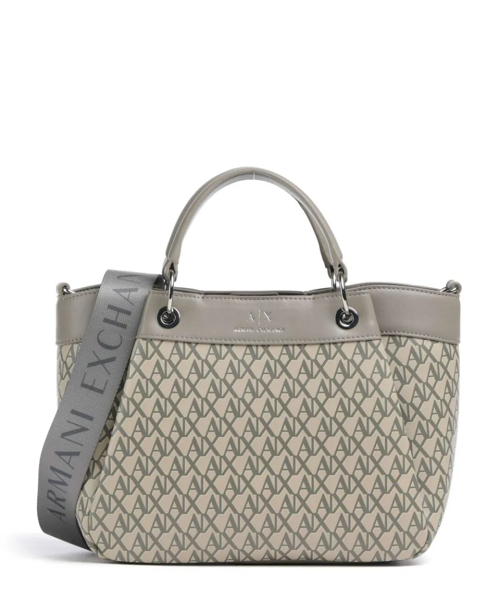 Wave Monogram M Handbag imitation leather beige