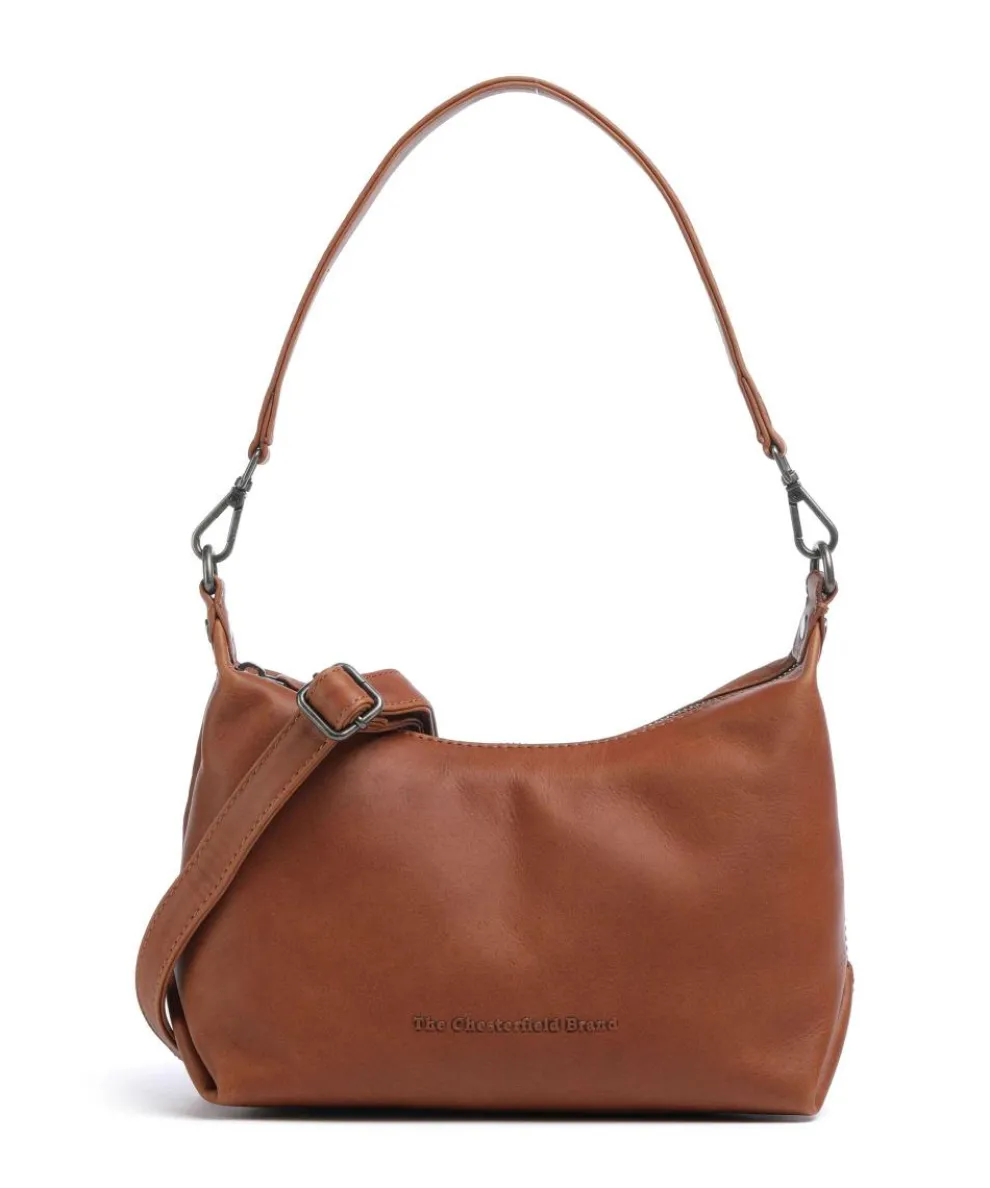 Wax Pull Up Cow Christie Shoulder bag fine grain cow leather cognac