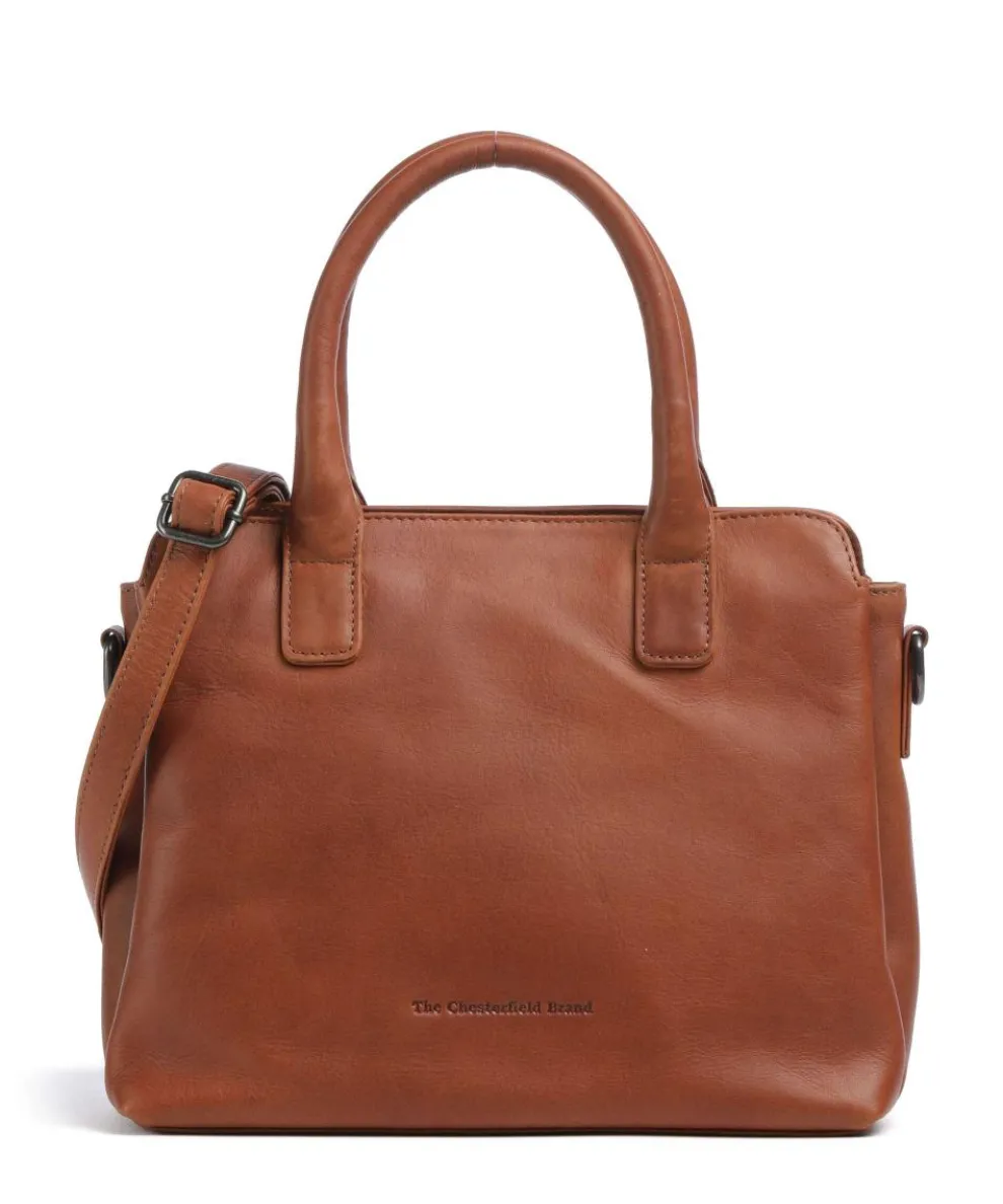 Wax Pull Up Cow Hermosa Handbag fine grain cow leather cognac