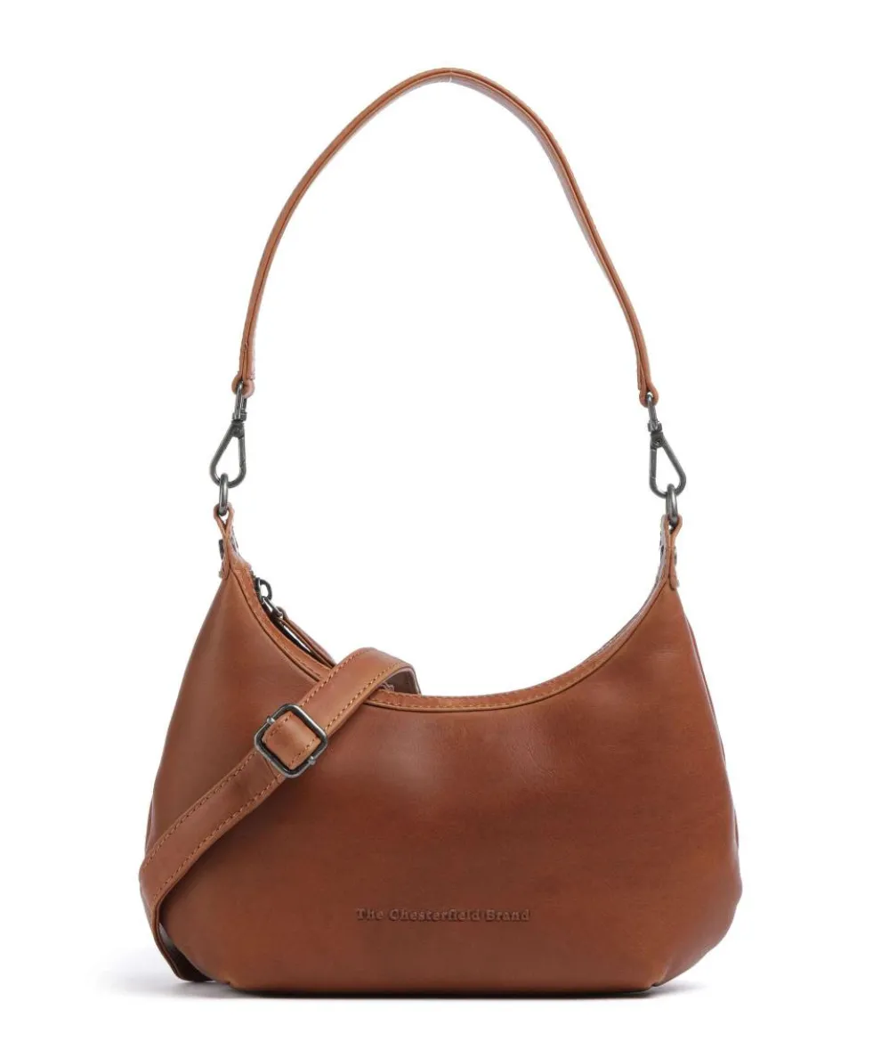 Wax Pull Up Cow Nancy Shoulder bag fine grain cow leather cognac
