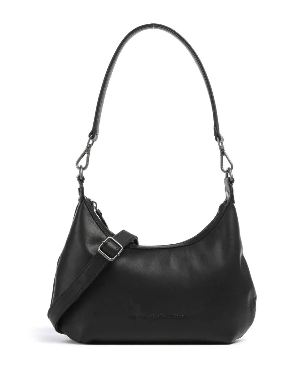 Wax Pull Up Cow Nancy Shoulder bag fine grain cow leather black