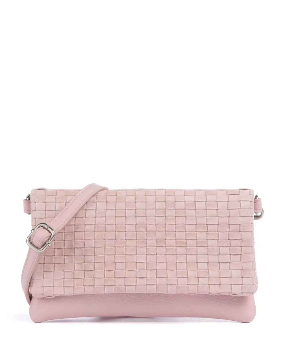 Weave Harmony Crossbody bag sheepskin leather rose