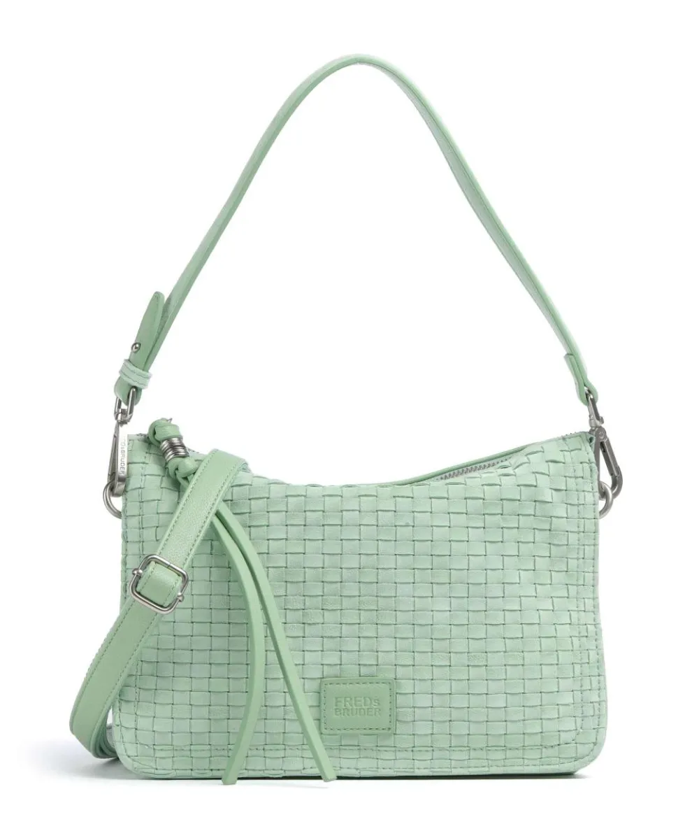 Weave Harmony Shoulder bag sheepskin leather mint green