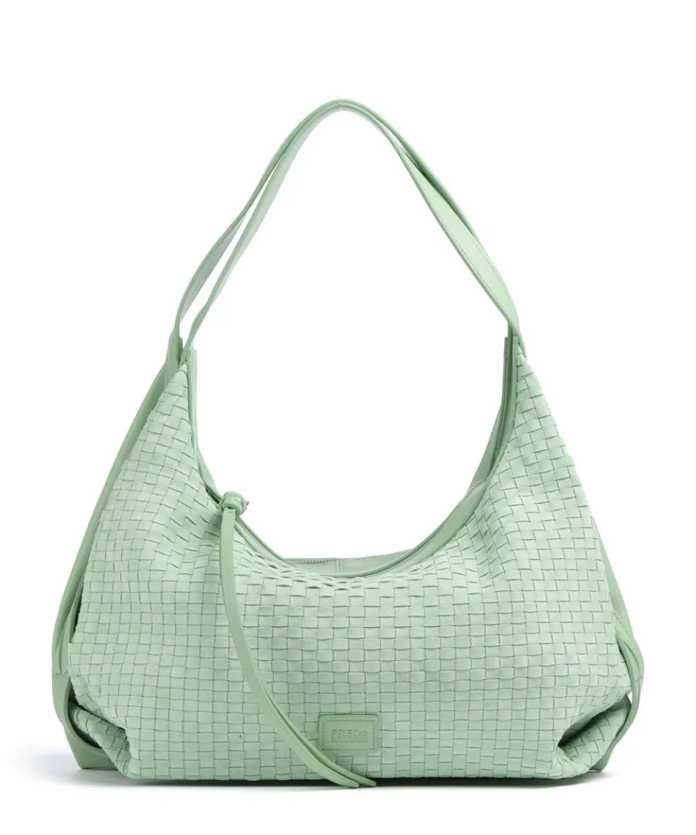 Weave Harmony Shoulder bag sheepskin leather mint green