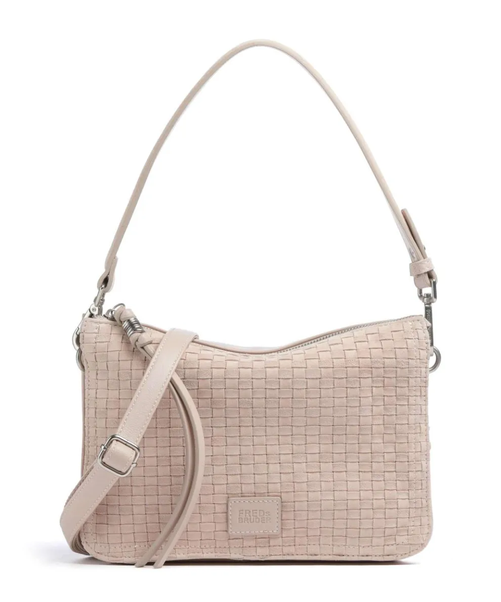 Weave Harmony Shoulder bag sheepskin leather nude