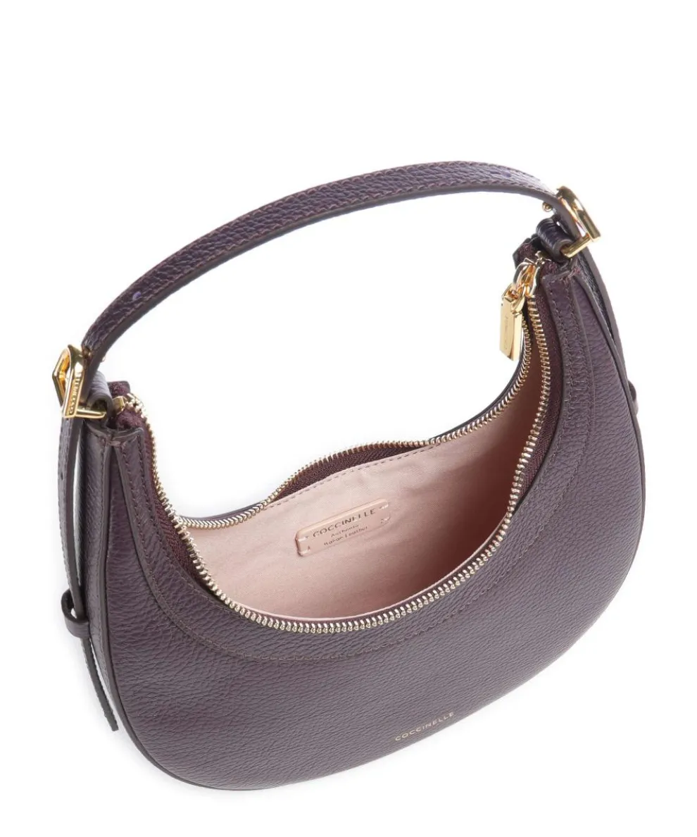 Whisper Shoulder bag grained cow leather plum
