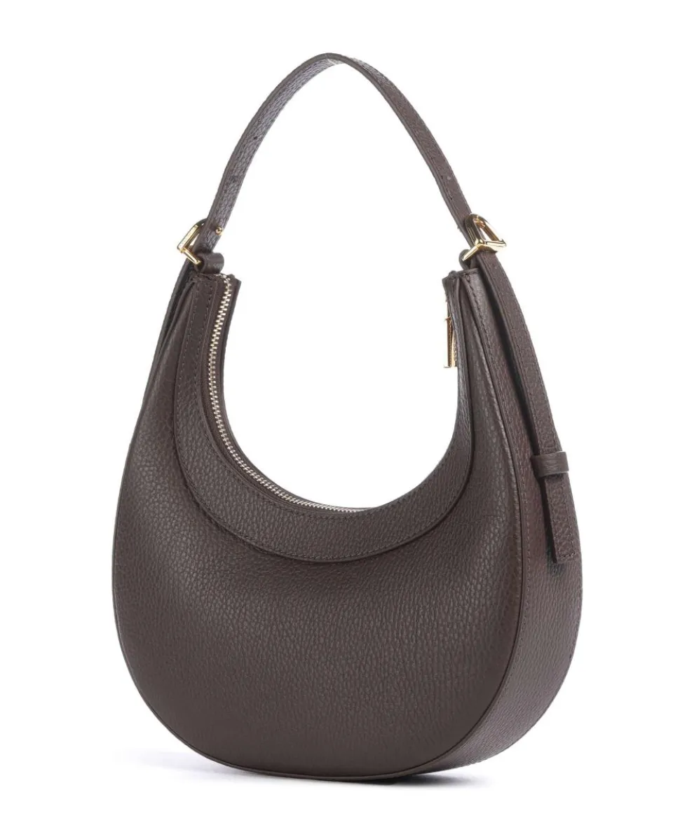 Whisper Shoulder bag grained cow leather dark brown