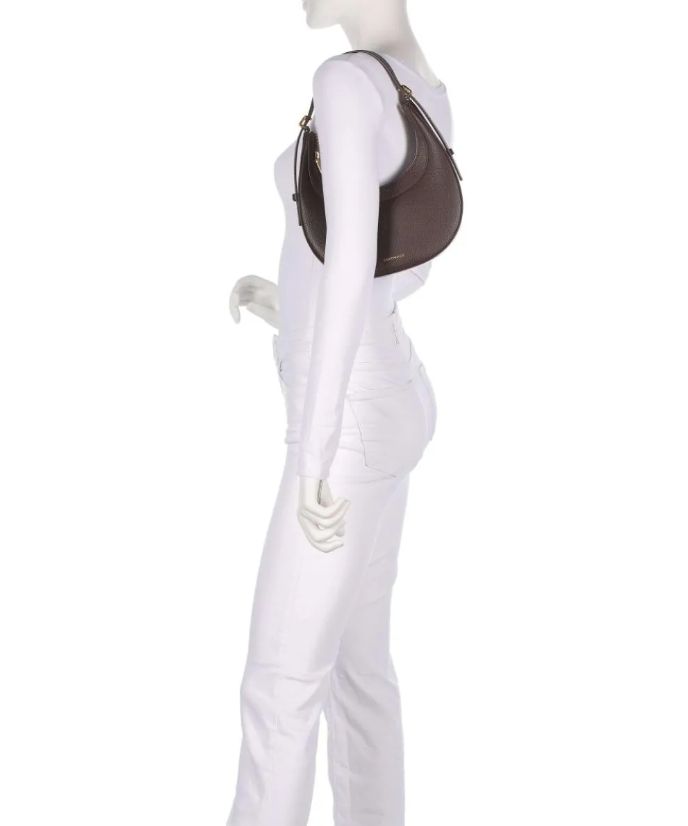 Whisper Shoulder bag grained cow leather dark brown