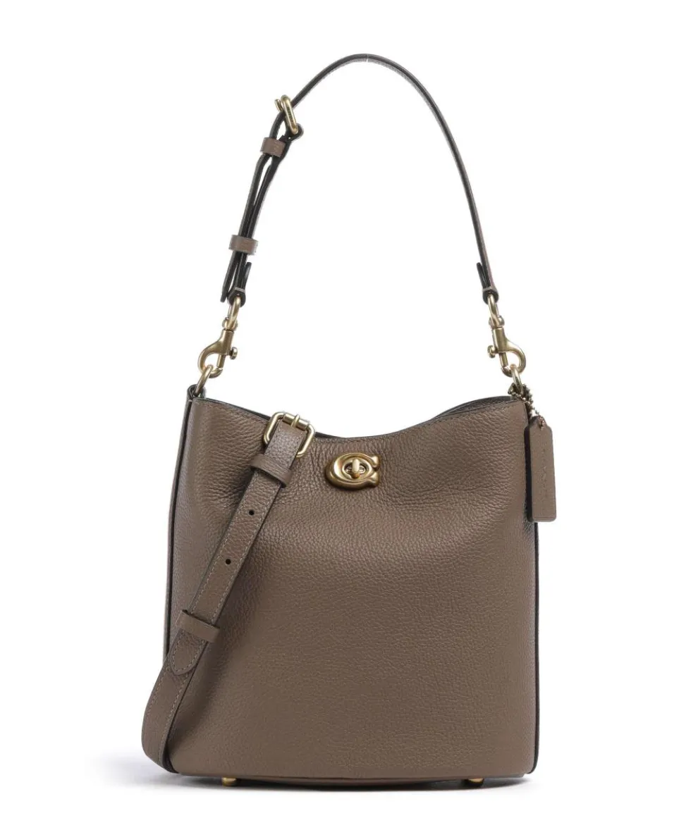 Willow Soft 19 Hobo bag grained leather taupe