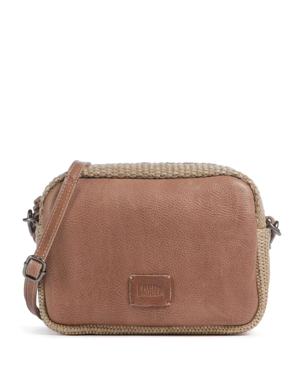 Sea you soon Crossbody bag grained leather, polypropylene caramel