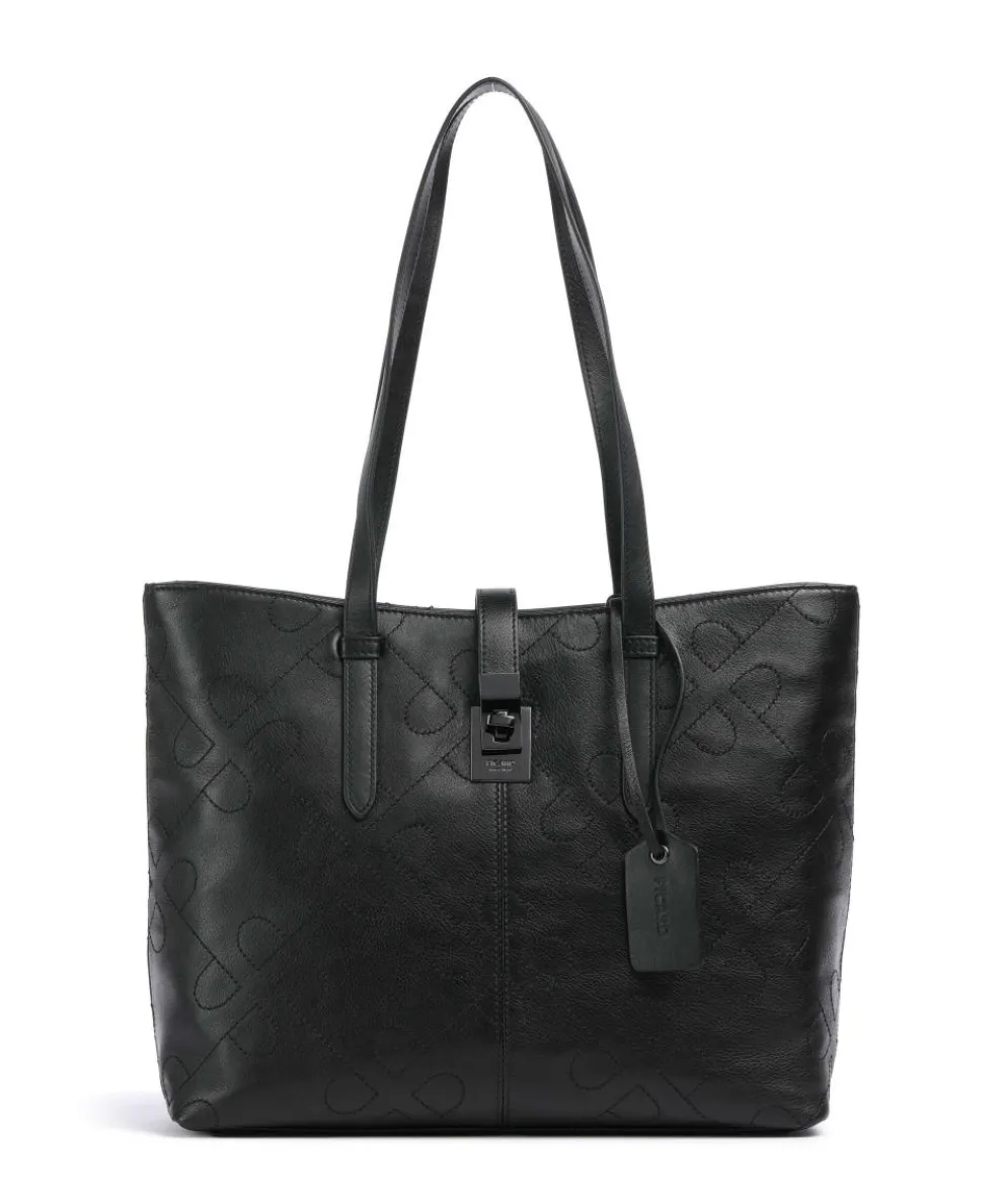 Liberty Tote bag grained cow leather black