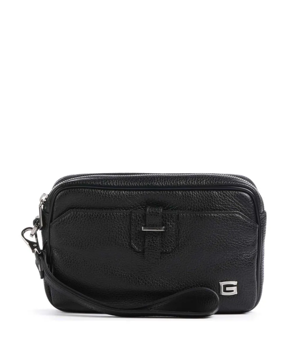 Wristlet grained calfskin black