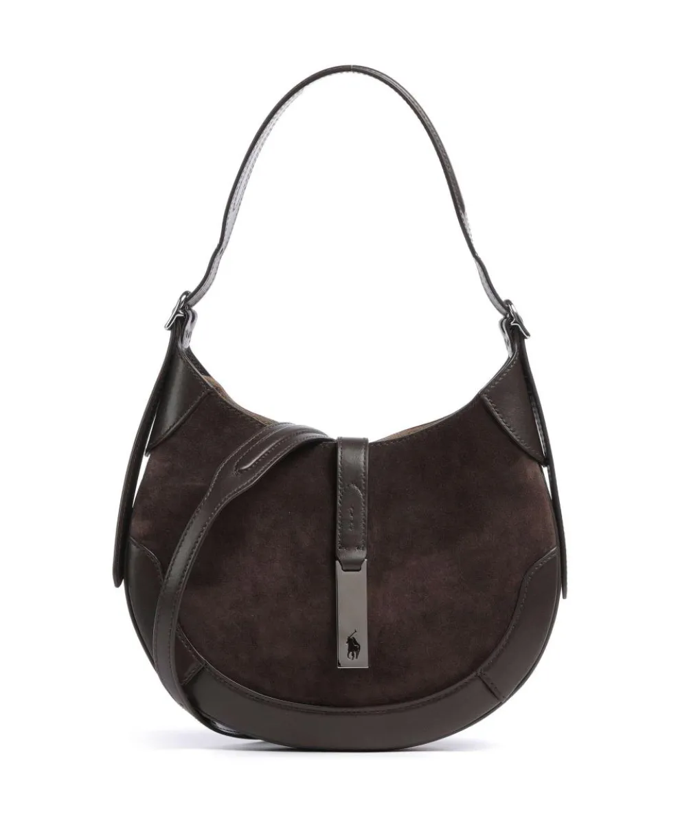 ID Collection Small Hobo bag fine grain cow leather, brushed cow leather dark brown