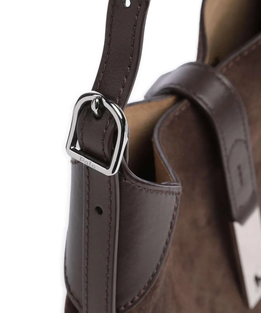 ID Collection Small Hobo bag fine grain cow leather, brushed cow leather dark brown