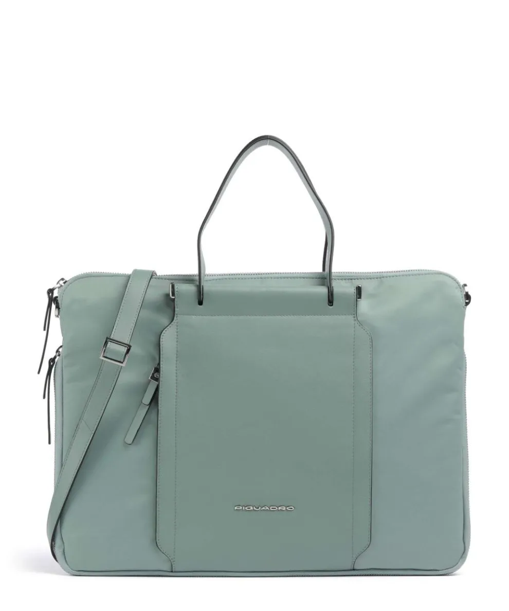 W92T Briefcase 15″ recycled nylon green-blue