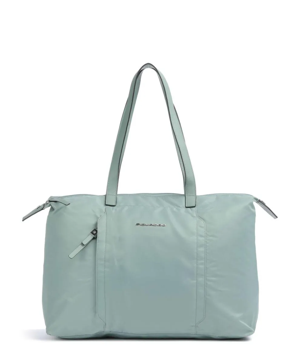 W92T Briefcase 15″ recycled nylon green-blue