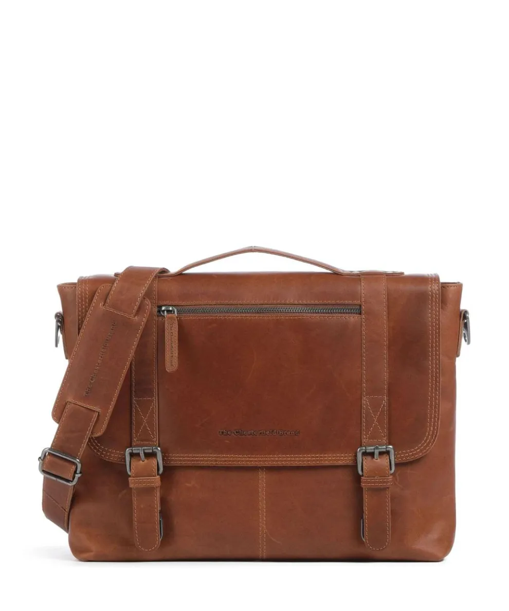 Veneto Briefcase 14″ pull-up cow leather cognac