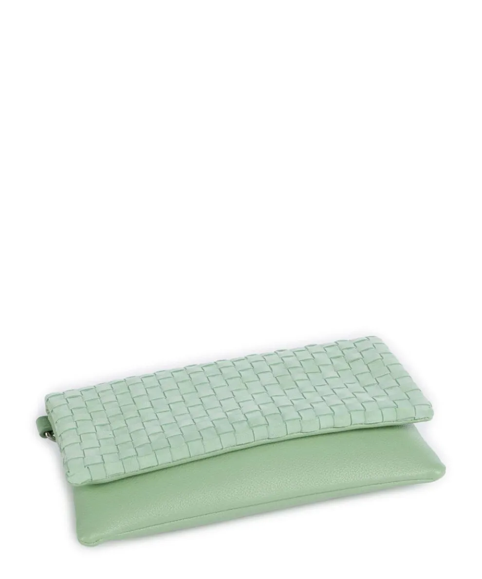 Weave Harmony Crossbody bag sheepskin leather mint green