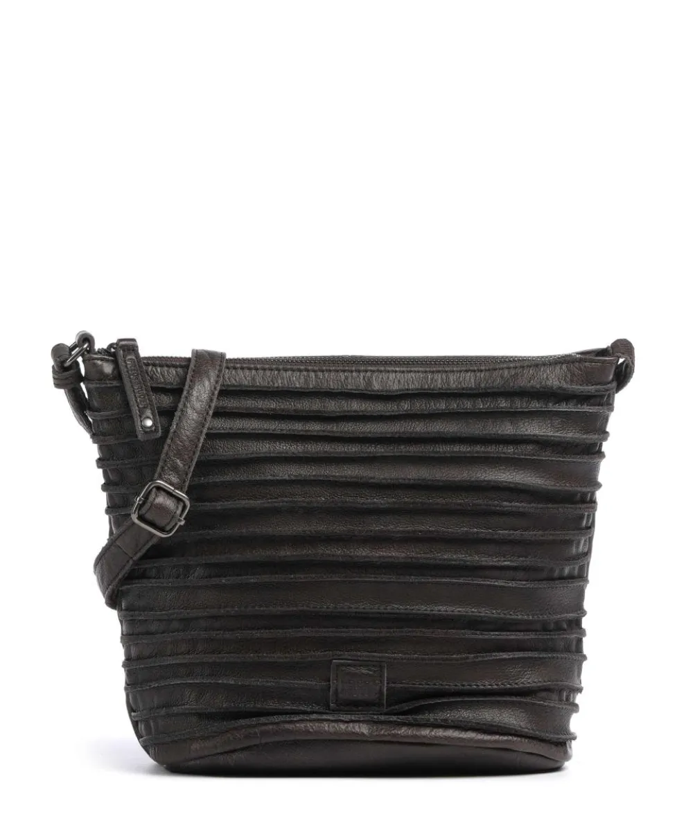 Riffelinchen Crossbody bag grained cow leather dark brown