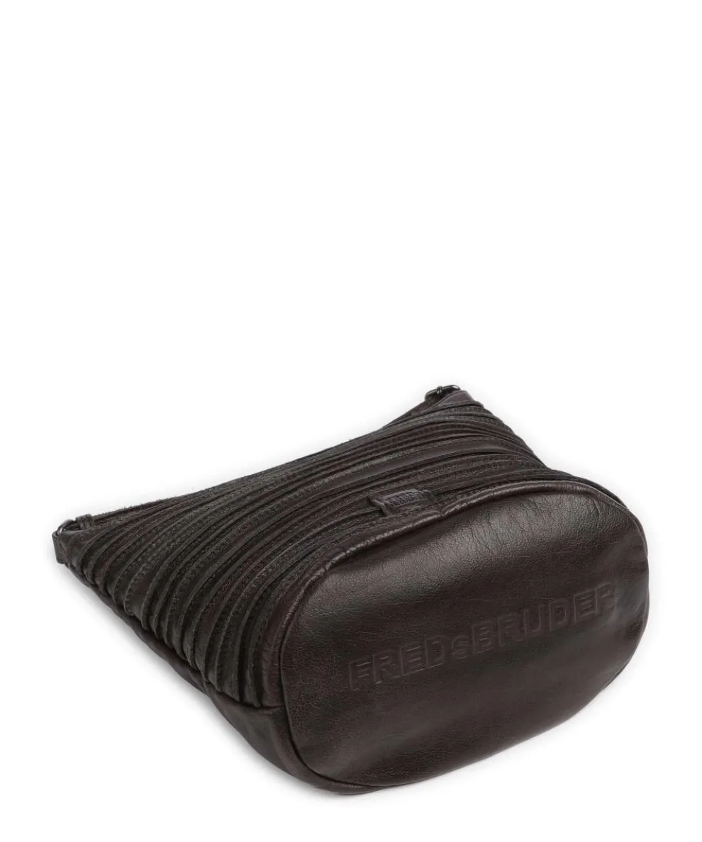 Riffelinchen Crossbody bag grained cow leather dark brown