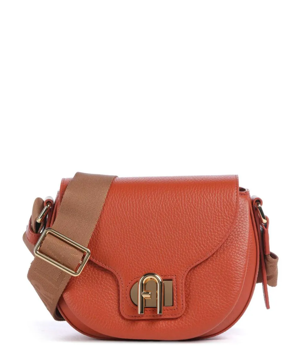 Lotus Mini Crossbody bag grained leather platino