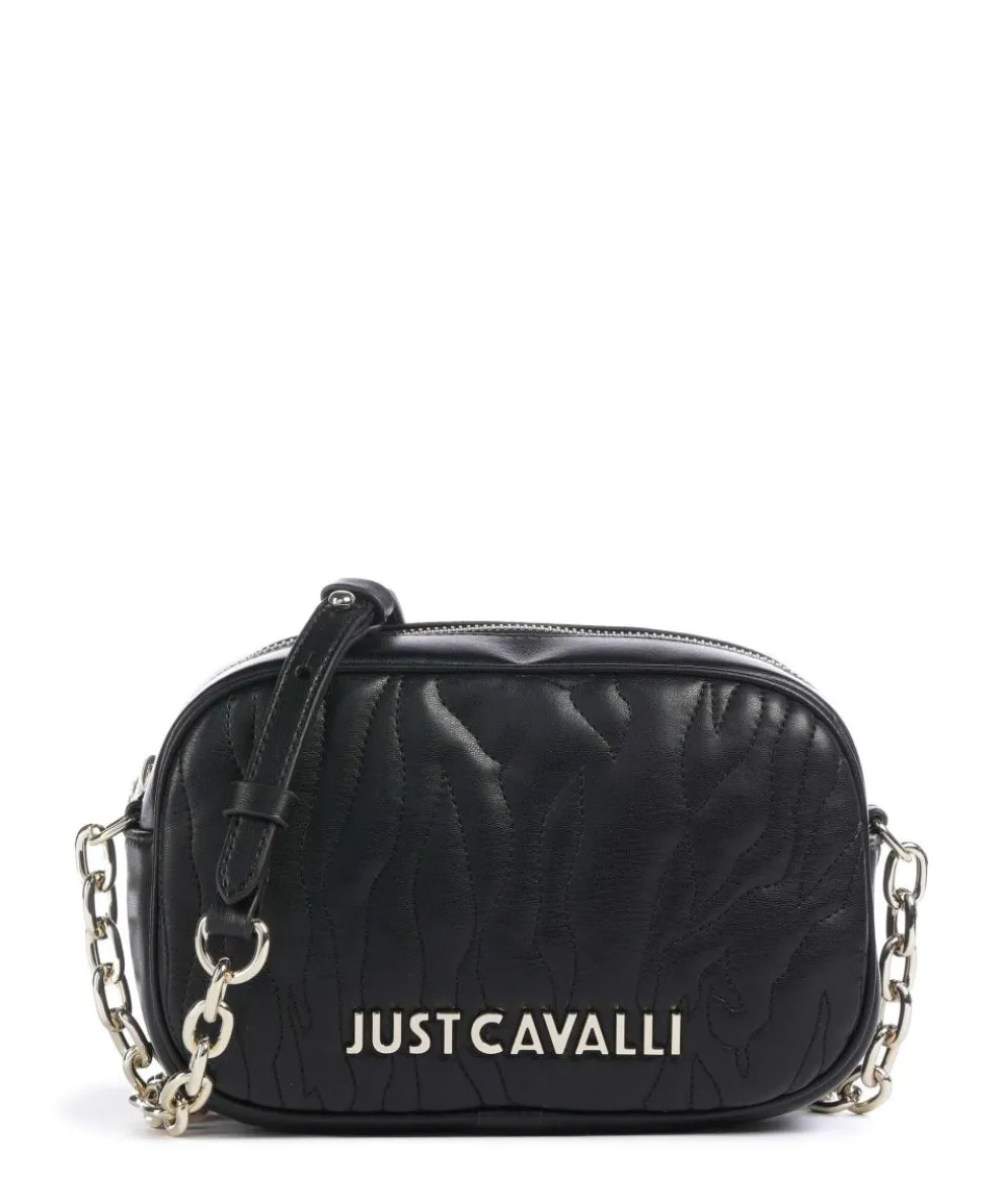 Quilted Zebra Crossbody bag imitation leather black