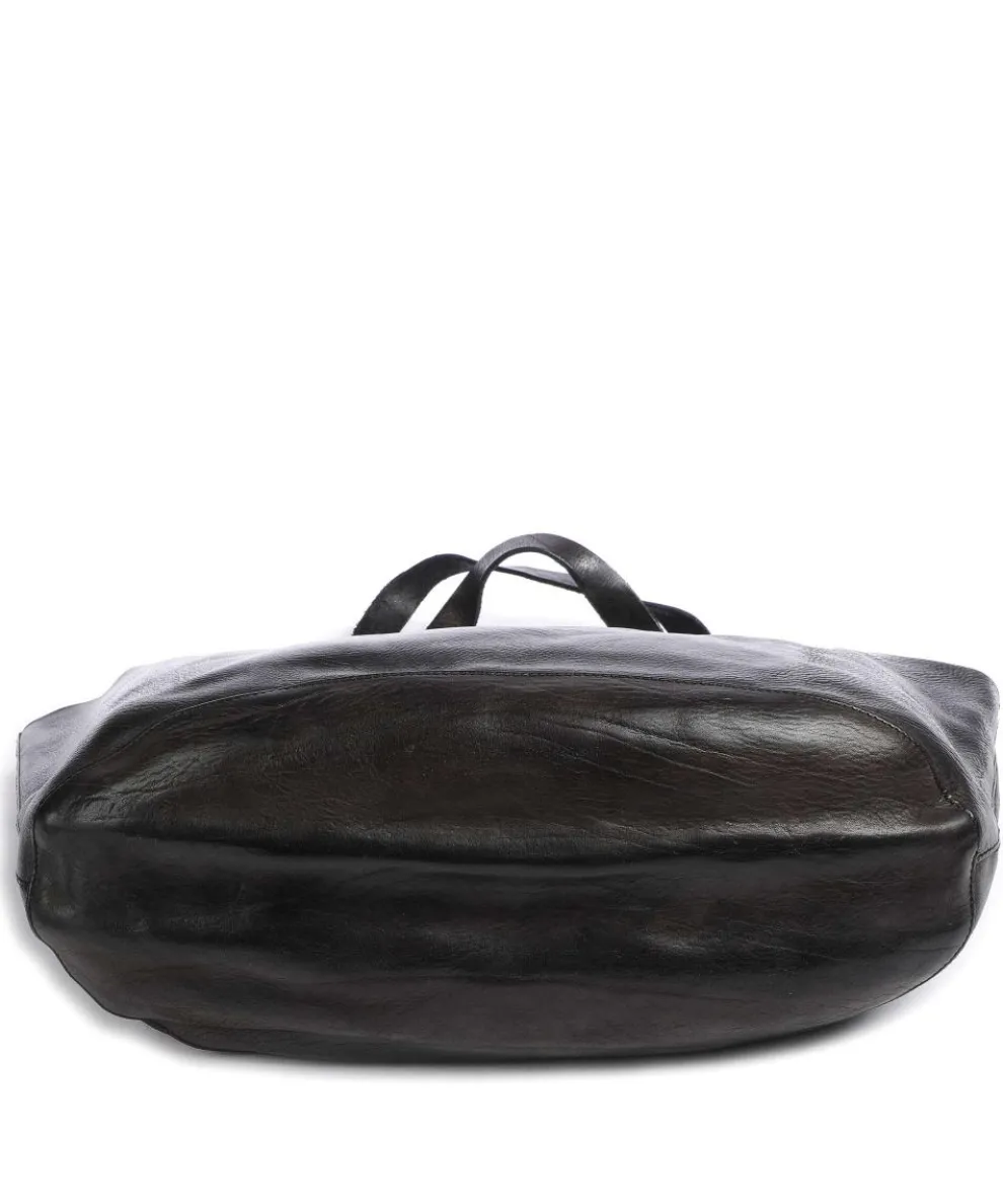 Tote bag grained cow leather black