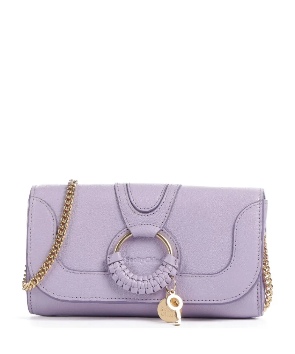 Hana Crossbody bag grained goatskin leather violet
