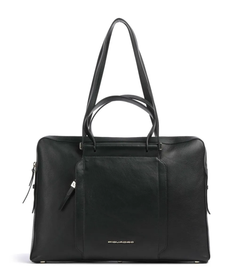 W92 Briefcase 15″ grained cow leather black