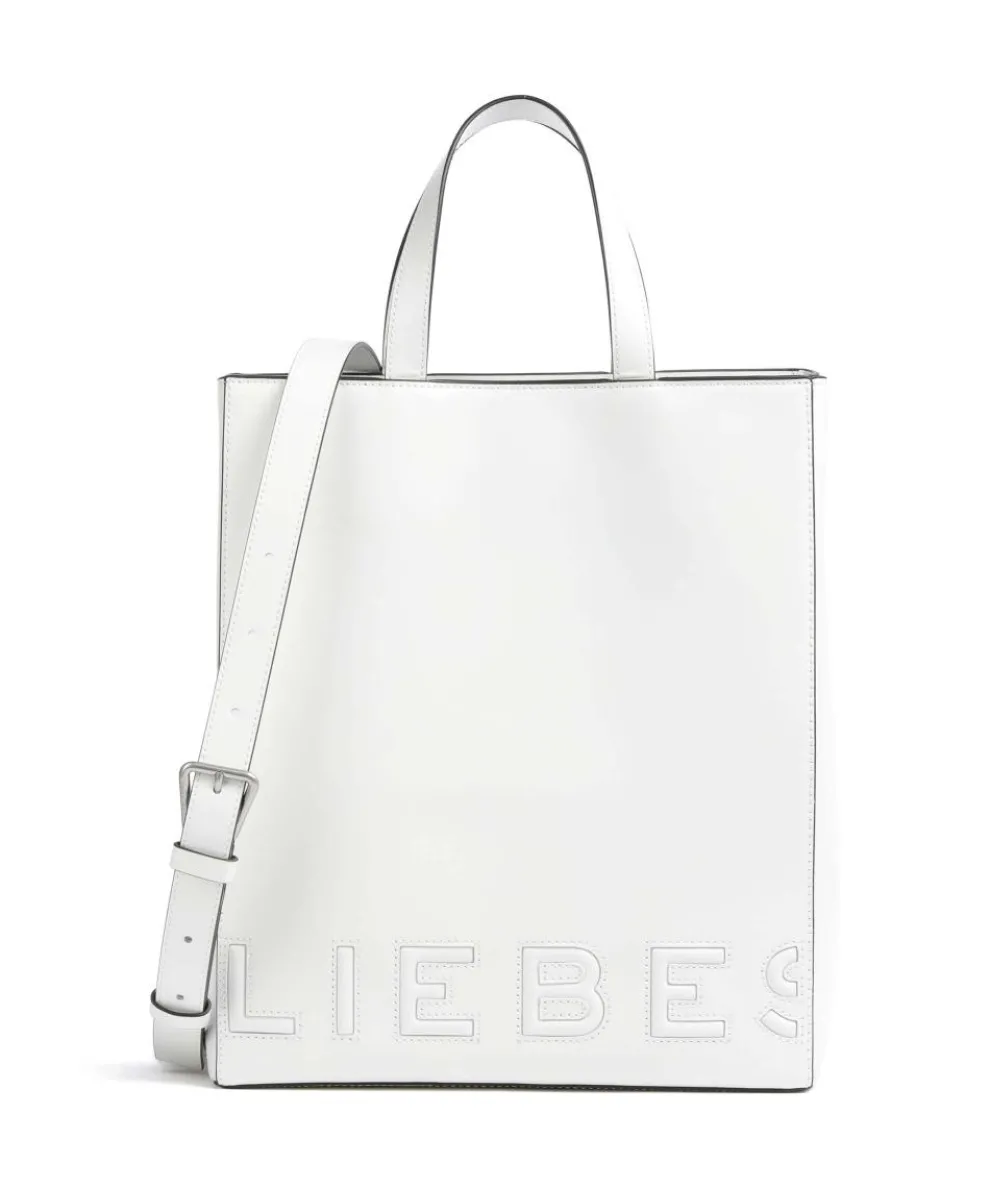 Paper Bag Logo Carter M Handbag fine grain leather white