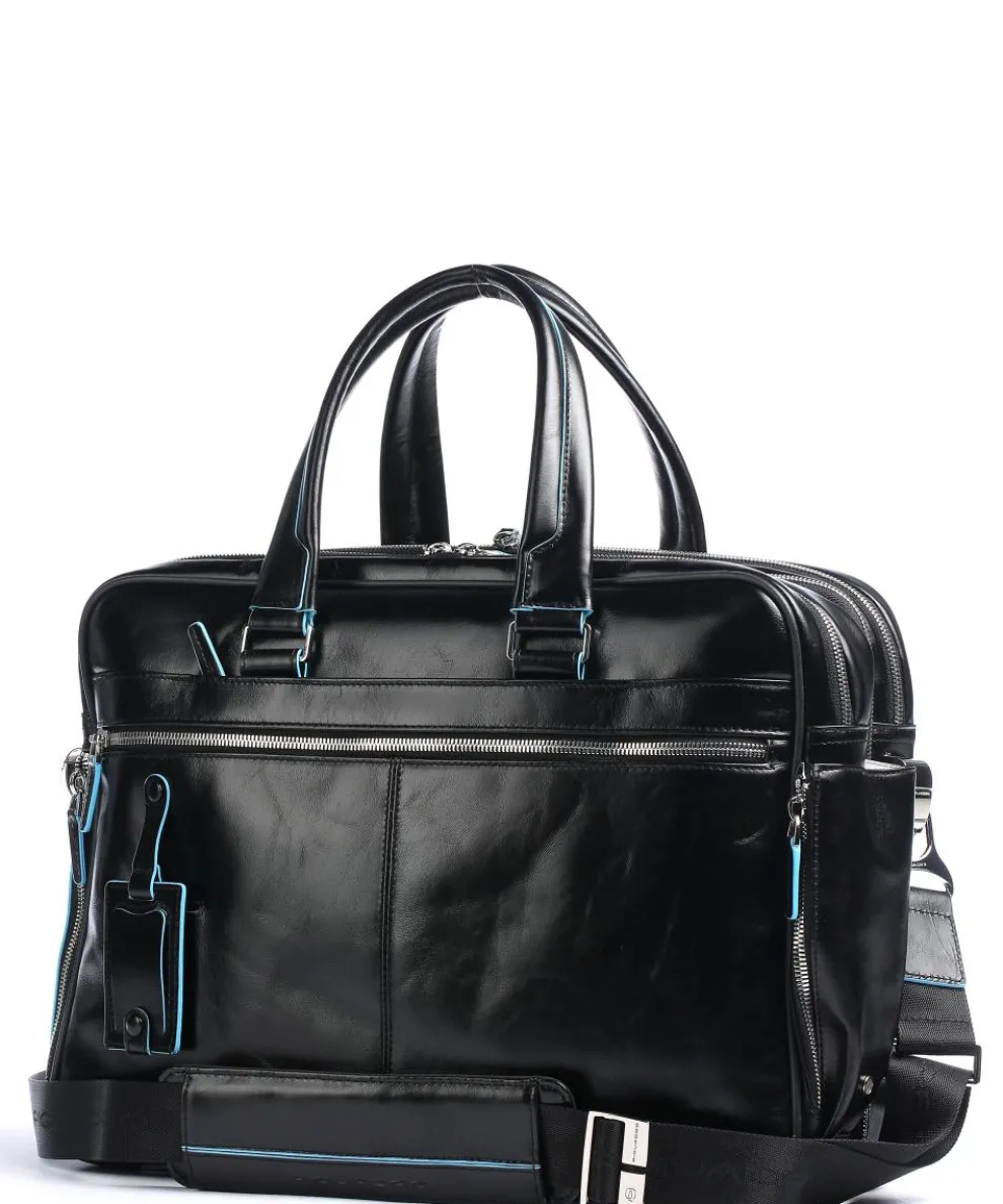 Blue Square Briefcase 16″ leather black