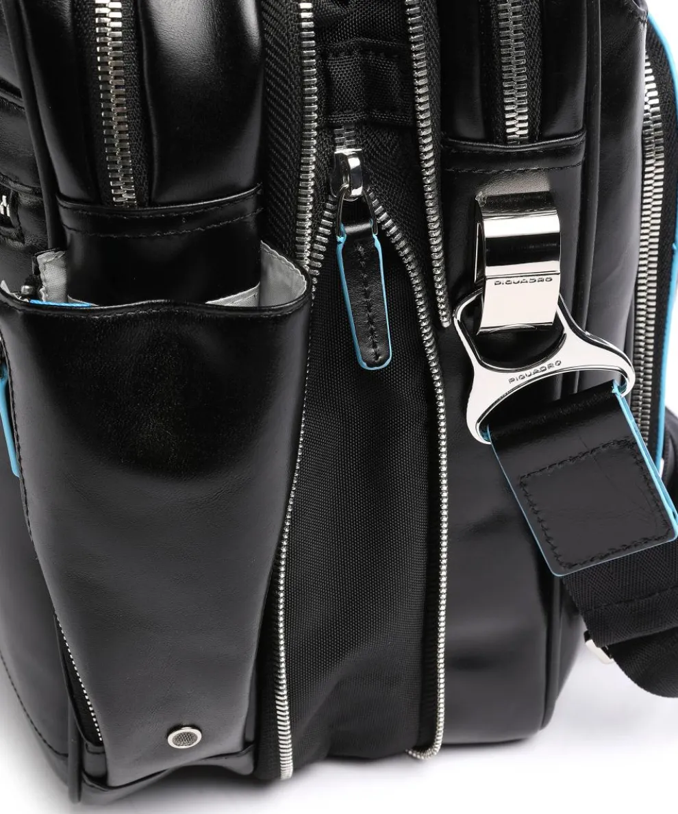 Blue Square Briefcase 16″ leather black