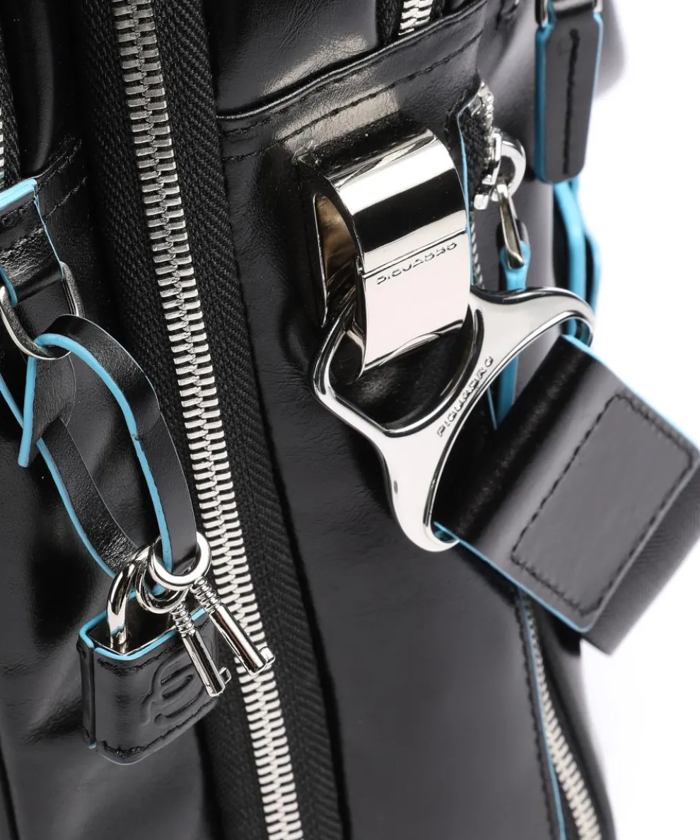 Blue Square Briefcase 16″ leather black