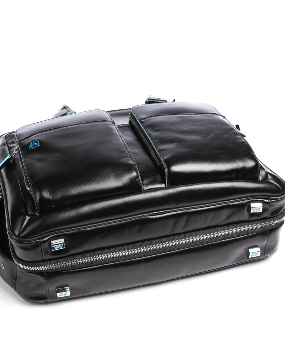Blue Square Briefcase 16″ leather black