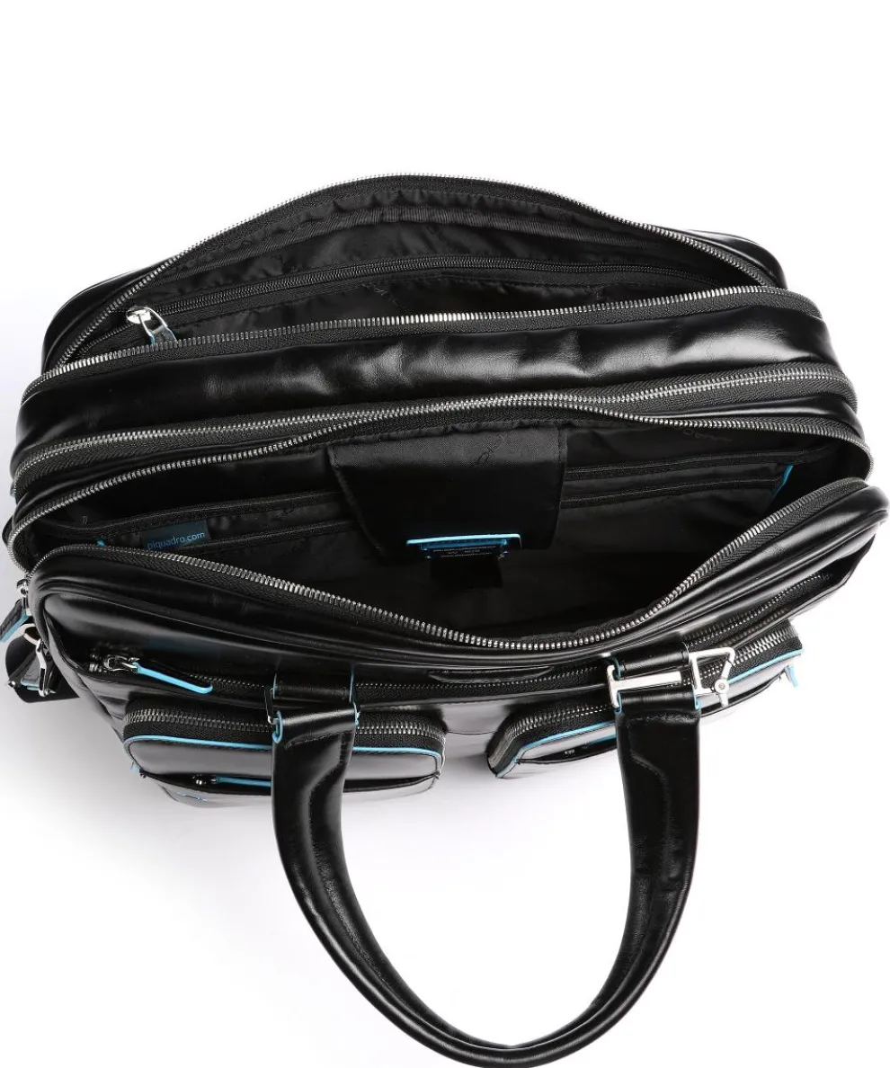 Blue Square Briefcase 16″ leather black