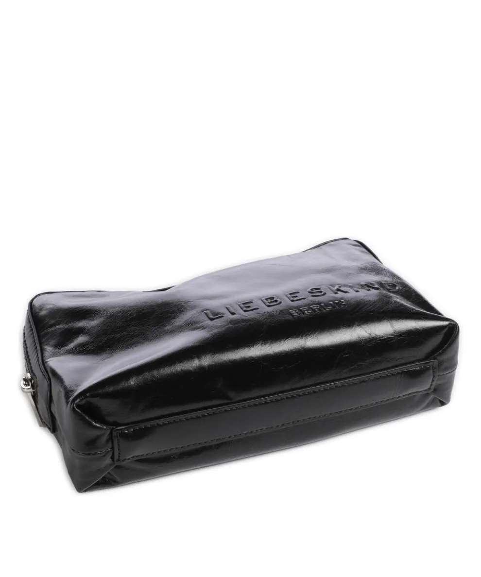 Elvira Paper Touch Crinkle Fanny pack fine grain leather black